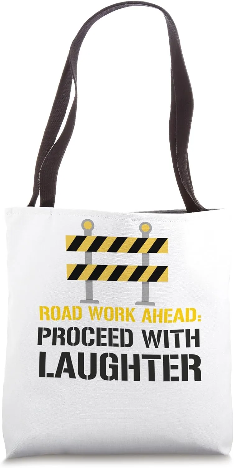 Road Highway Freeway Worker Construction Asphalt Worker Tote Bag