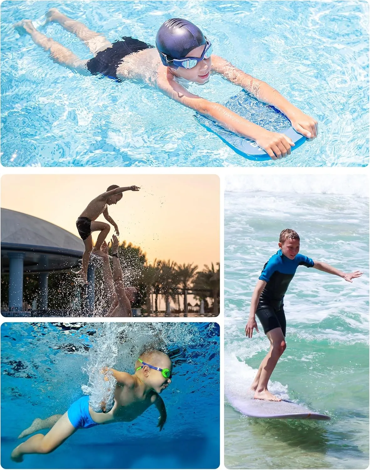 Roadbox Boys' Swim Jammers, Quick Dry Youth Competitive Swim Team Shorts, UPF 50  Bathing Athletic Compression Swim Trunks