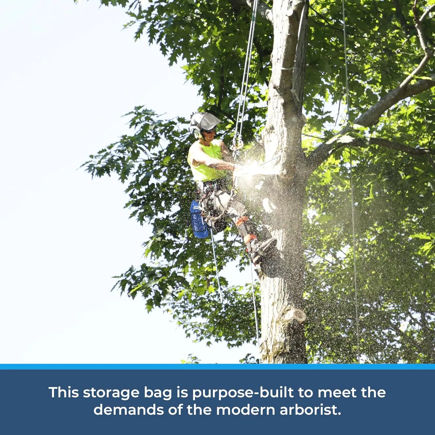 Rock-N-Rescue Arbor Rope Storage Bag - Rock and Tree Climbing Equipment, Arborist Gear, Bucket Style Backpack, Waterproof Nylon Material, Red, 150'