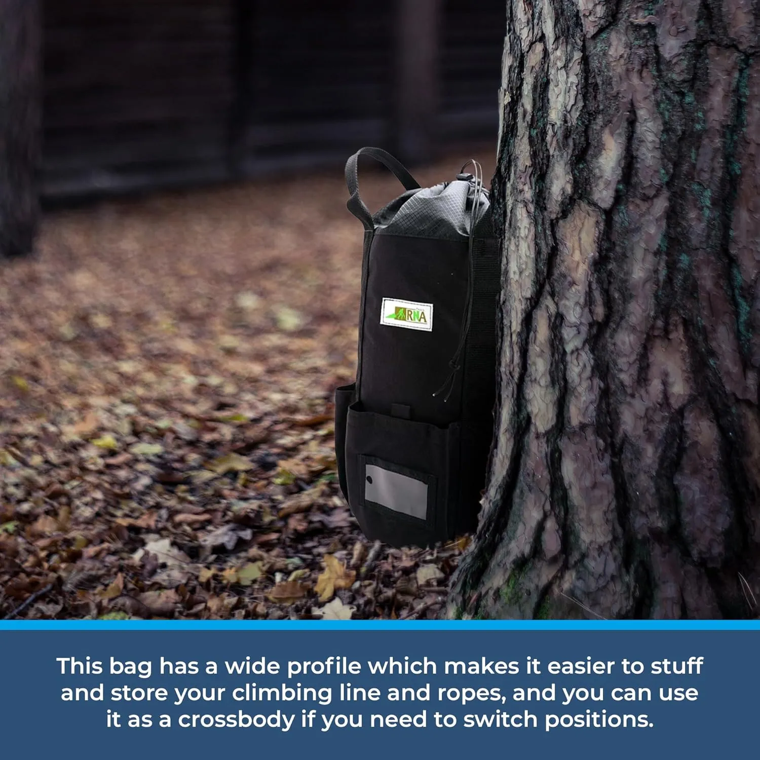 Rock-N-Rescue Arbor Rope Storage Bag - Rock and Tree Climbing Equipment, Arborist Gear, Bucket Style Backpack, Waterproof Nylon Material, Red, 150'
