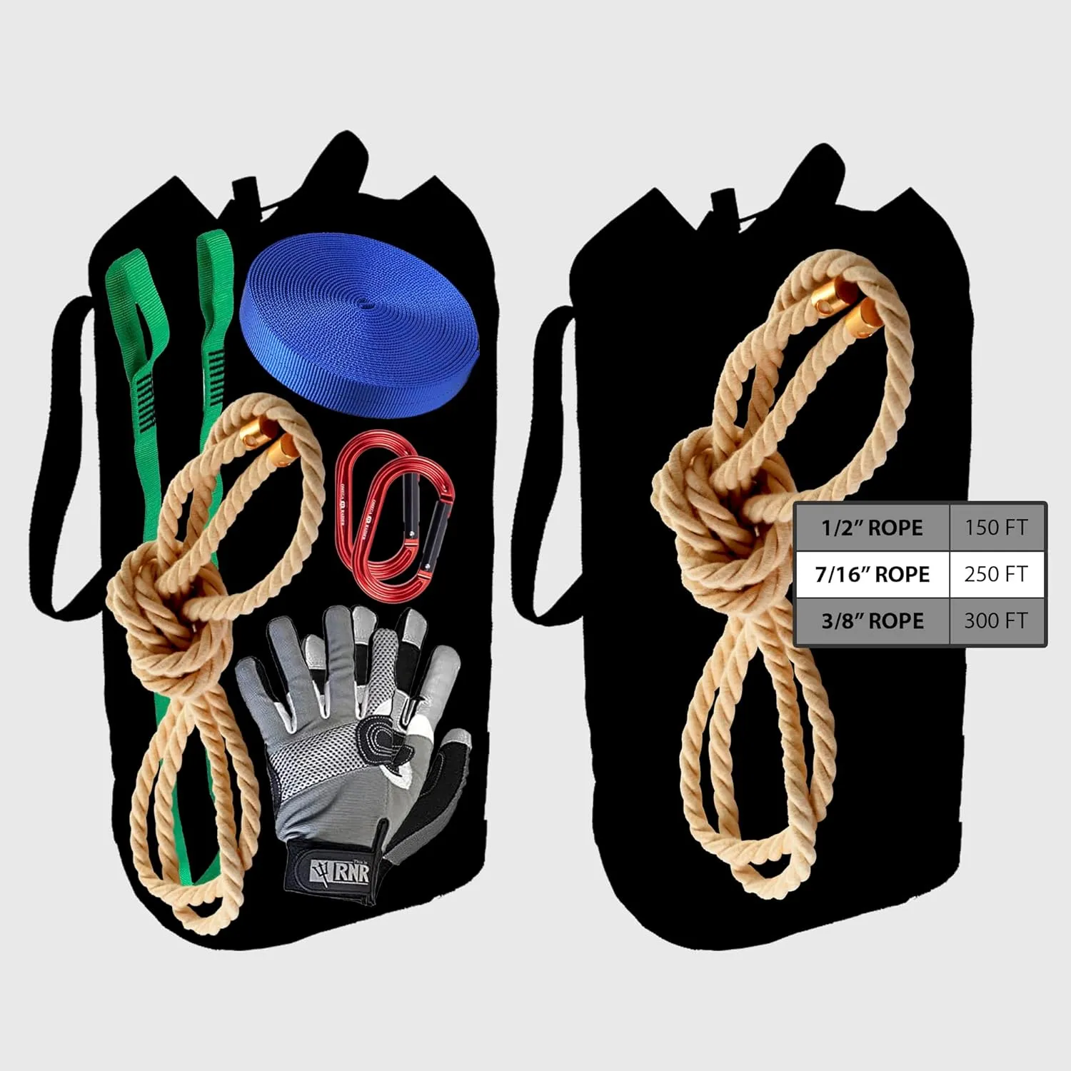 Rock-N-Rescue Arbor Rope Storage Bag - Rock and Tree Climbing Equipment, Arborist Gear, Bucket Style Backpack, Waterproof Nylon Material, Red, 150'