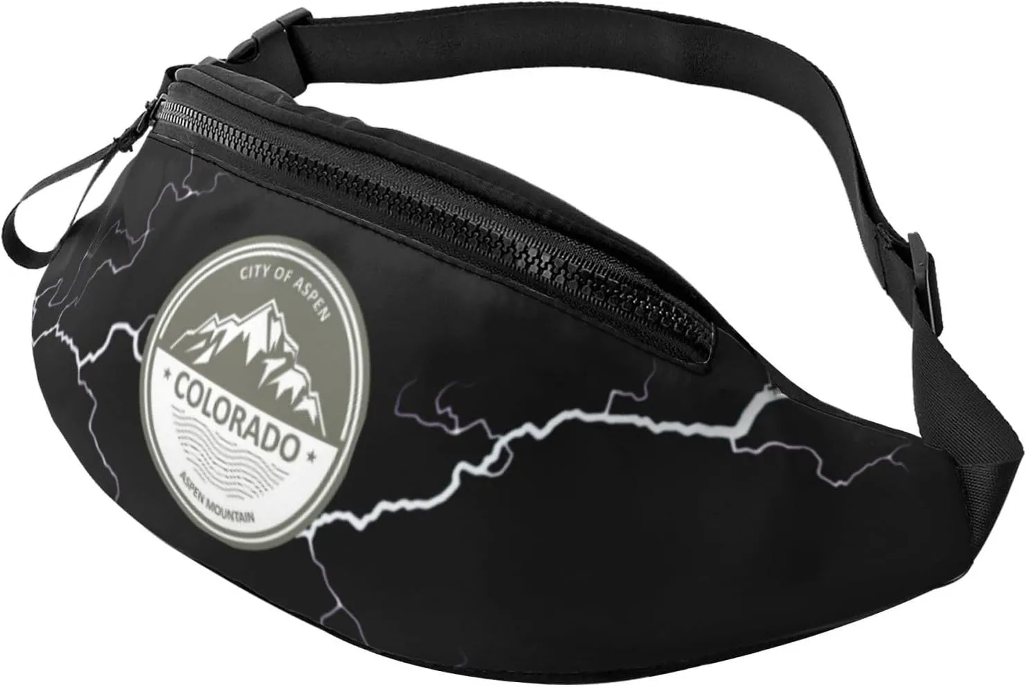 Rocky Mountain Colorado Crossbody waist bag, fashionable waist bag for teenagers, suitable for traveling, running, hiking
