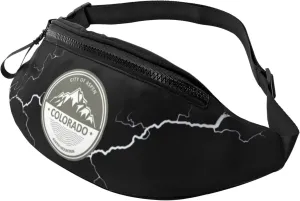 Rocky Mountain Colorado Crossbody waist bag, fashionable waist bag for teenagers, suitable for traveling, running, hiking