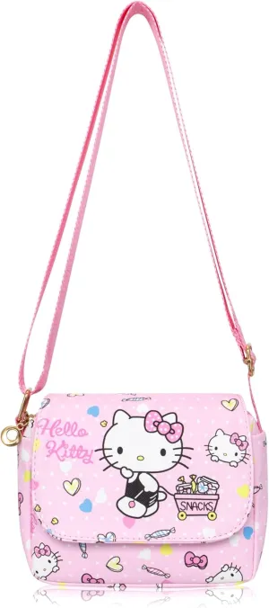 Roffatide Cartoon Mini Messenger Bag Crossbody Bag Kawaii Lolita JK Girls Shoulder Bag Flap Synthetic Leather Satchel