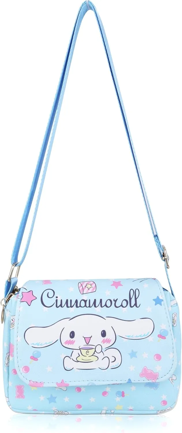 Roffatide Cartoon Mini Messenger Bag Crossbody Bag Kawaii Lolita JK Girls Shoulder Bag Flap Synthetic Leather Satchel