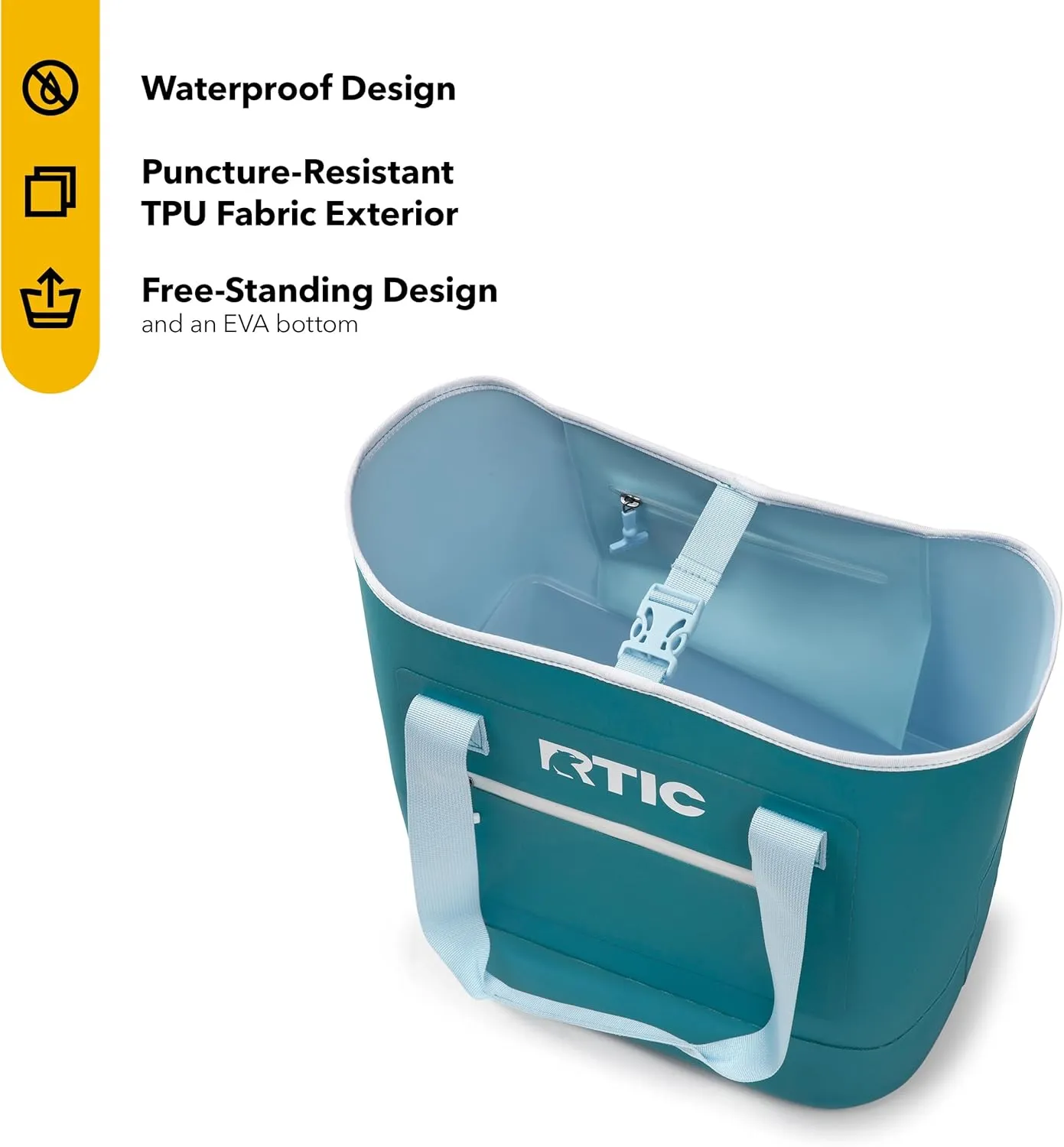 RTIC Ultra-Tough Tote Bag, Waterproof for Beach, Pool, Towel, Grocery, Shopping, Heavy-Duty, Puncture Resistant, Large