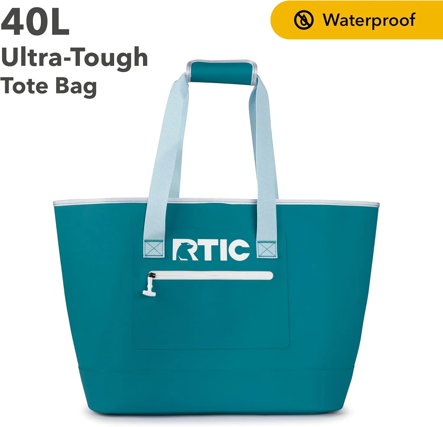RTIC Ultra-Tough Tote Bag, Waterproof for Beach, Pool, Towel, Grocery, Shopping, Heavy-Duty, Puncture Resistant, Large