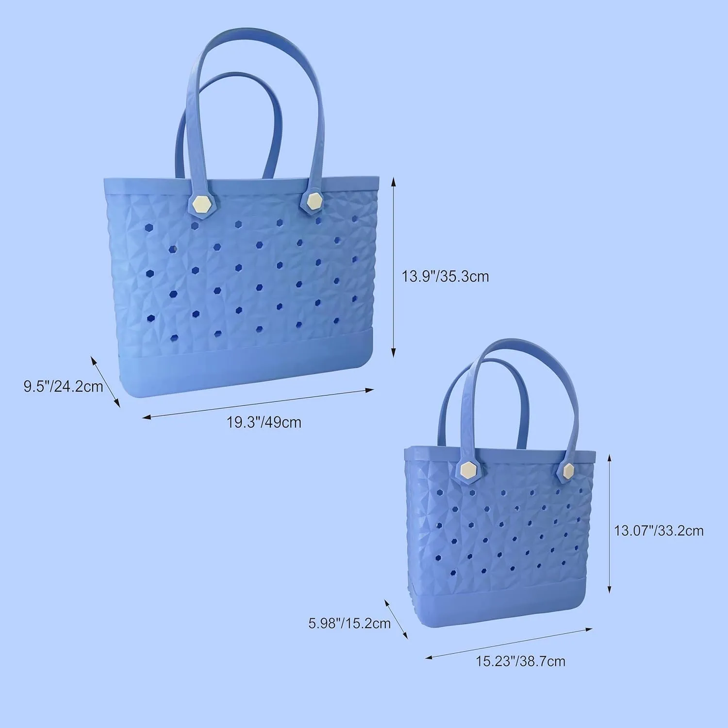 Rubber Beach Bag X-Large Rubber Tote Bag Waterproof Sandproof for Outdoor Versatile Easy Clean Tote Bags