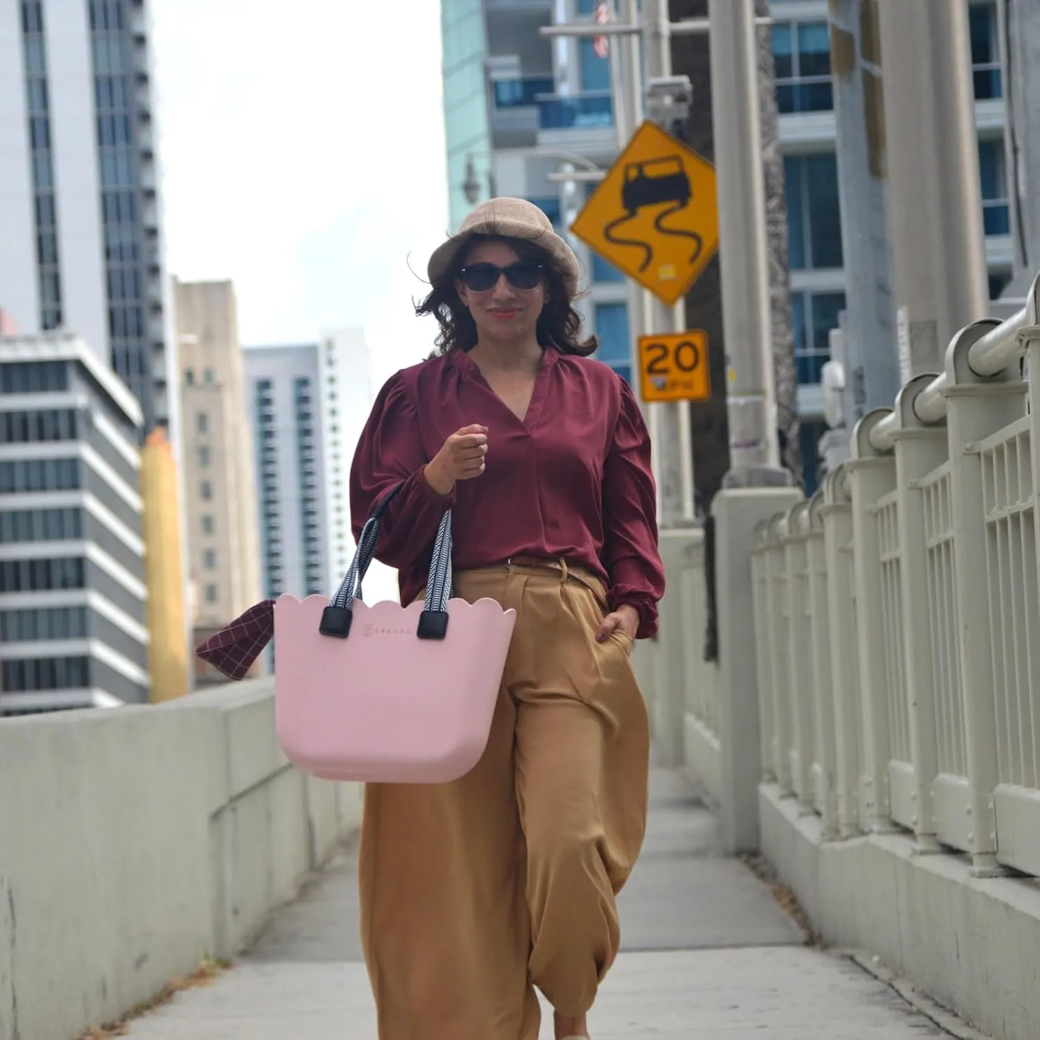 Rubber tote bag for women lightweight | EVA beach bag waterproof | Inner bag |Three pairs of handles