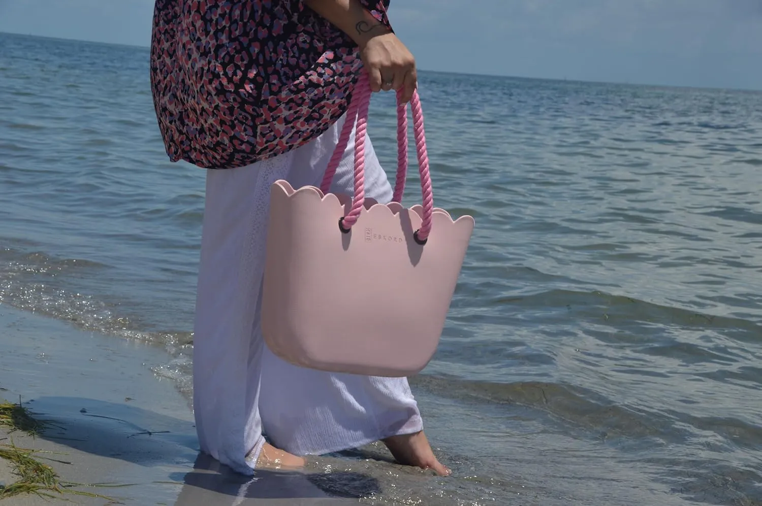 Rubber tote bag for women lightweight | EVA beach bag waterproof | Inner bag |Three pairs of handles