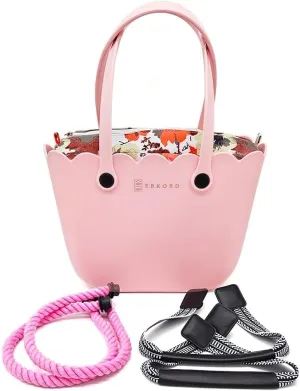 Rubber tote bag for women lightweight | EVA beach bag waterproof | Inner bag |Three pairs of handles