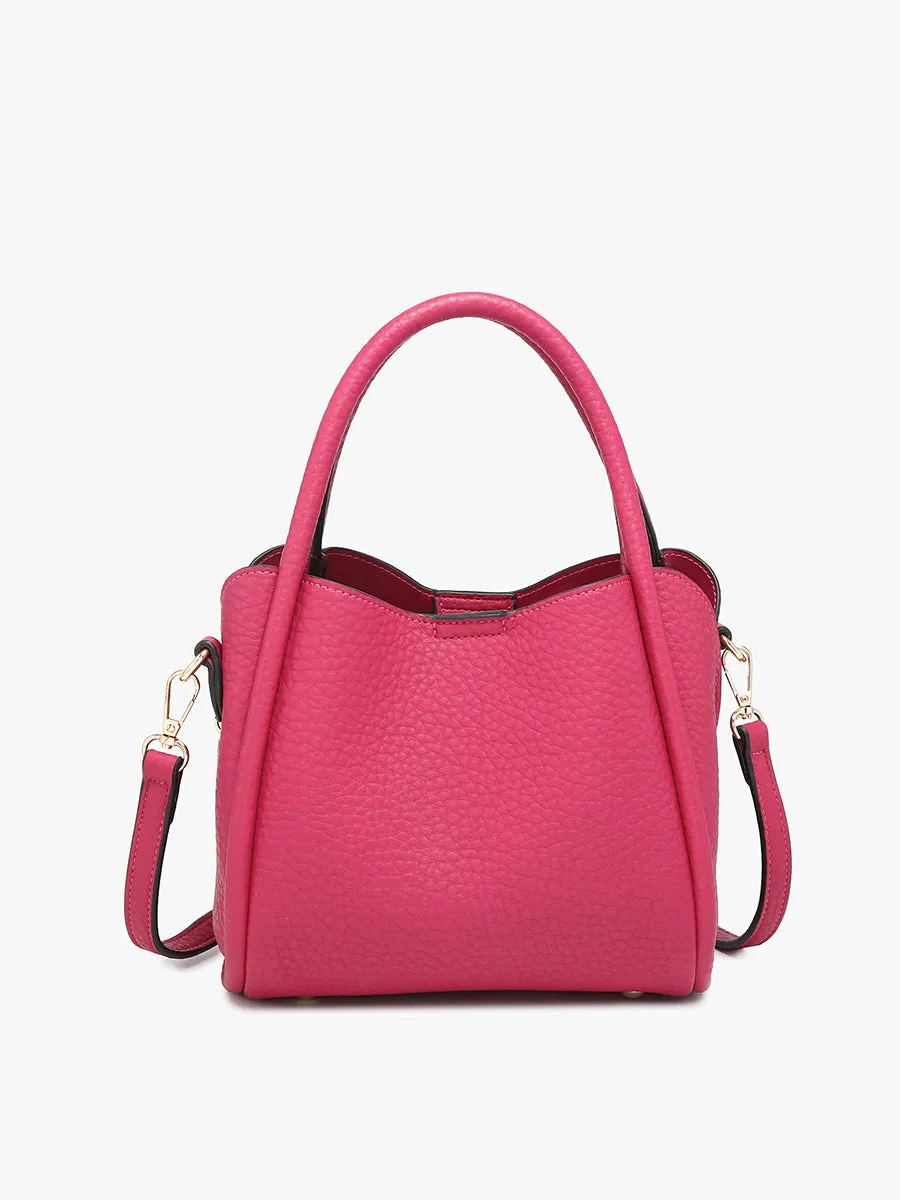 Ruby 3-Compartment Satchel w/ Dual Handles M2533