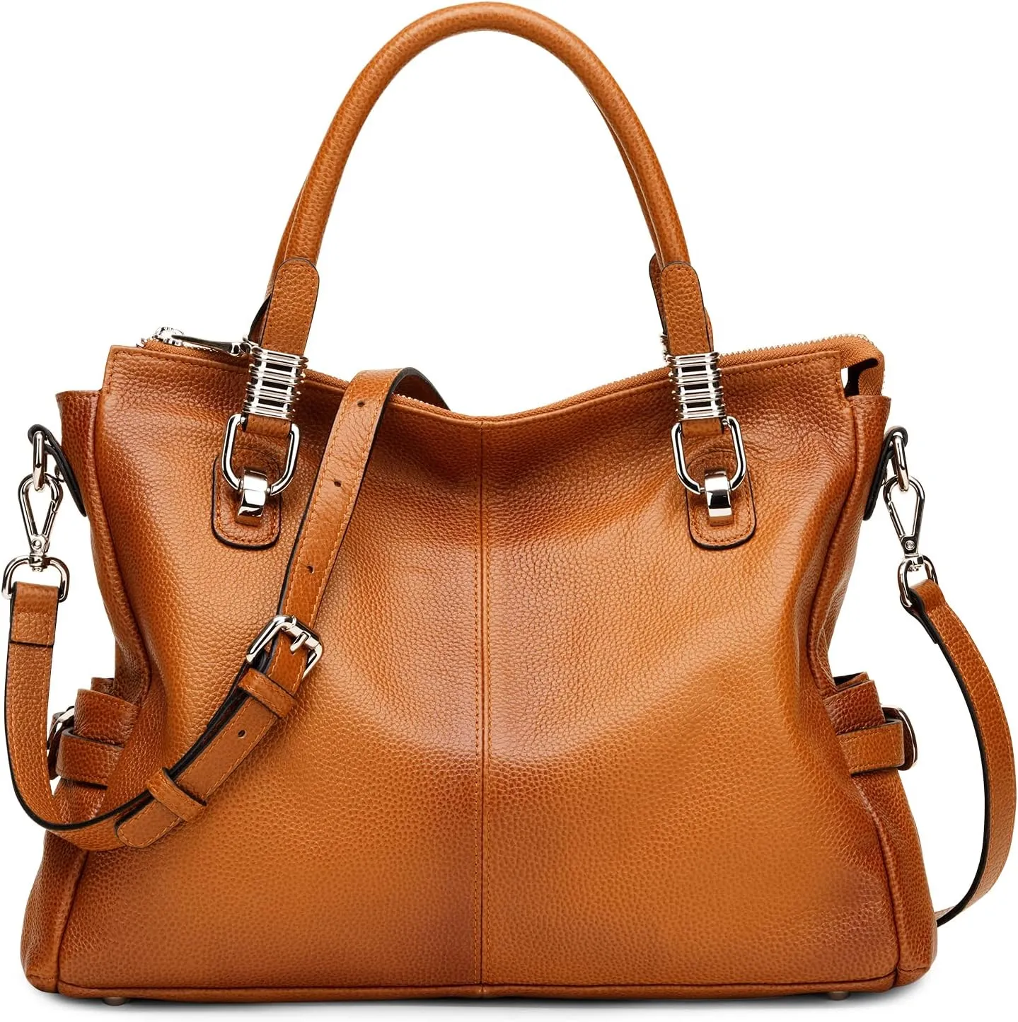 S-ZONE Women Genuine Leather Handbag Shoulder Purse Satchel Tote Crossbody Bag