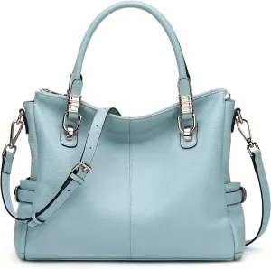 S-ZONE Women Genuine Leather Handbag Shoulder Purse Satchel Tote Crossbody Bag