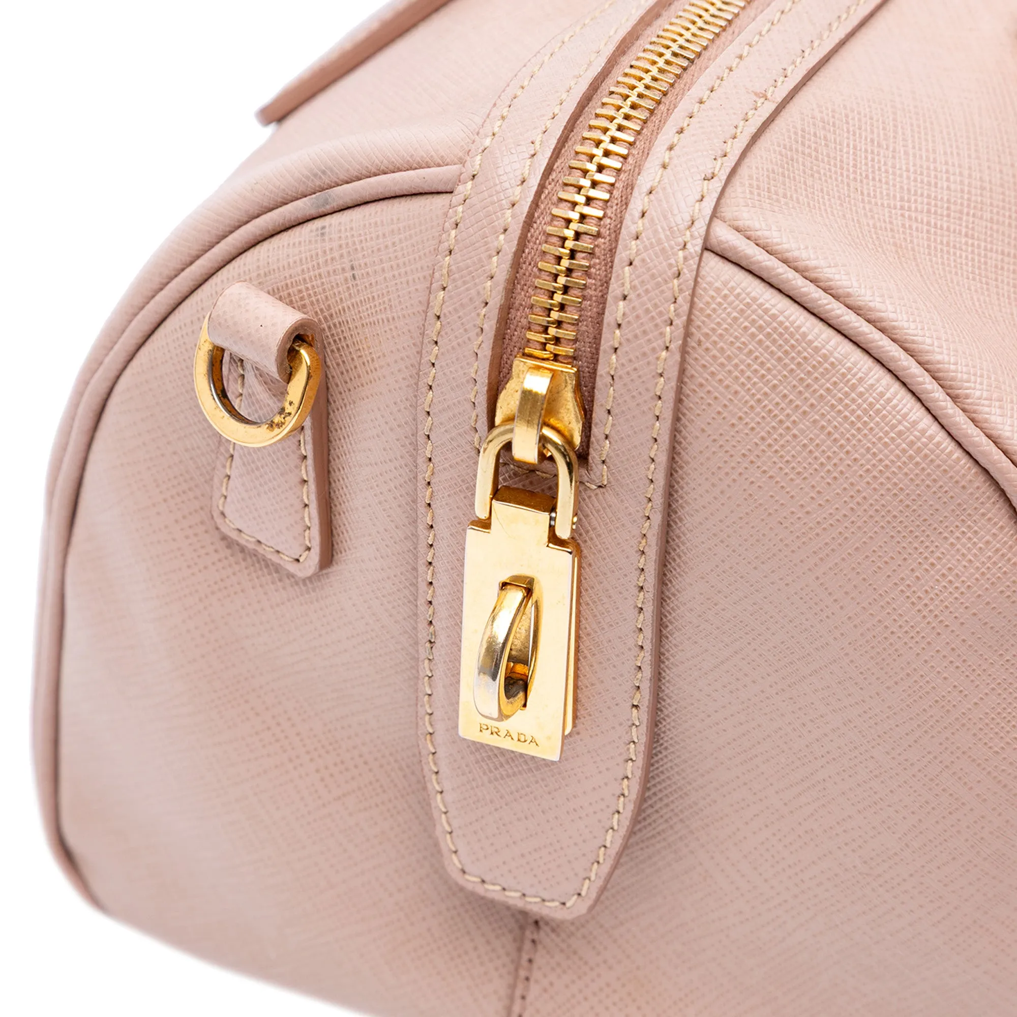 Saffiano Lux Convertible Bowler Bag