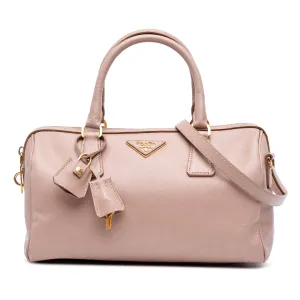 Saffiano Lux Convertible Bowler Bag