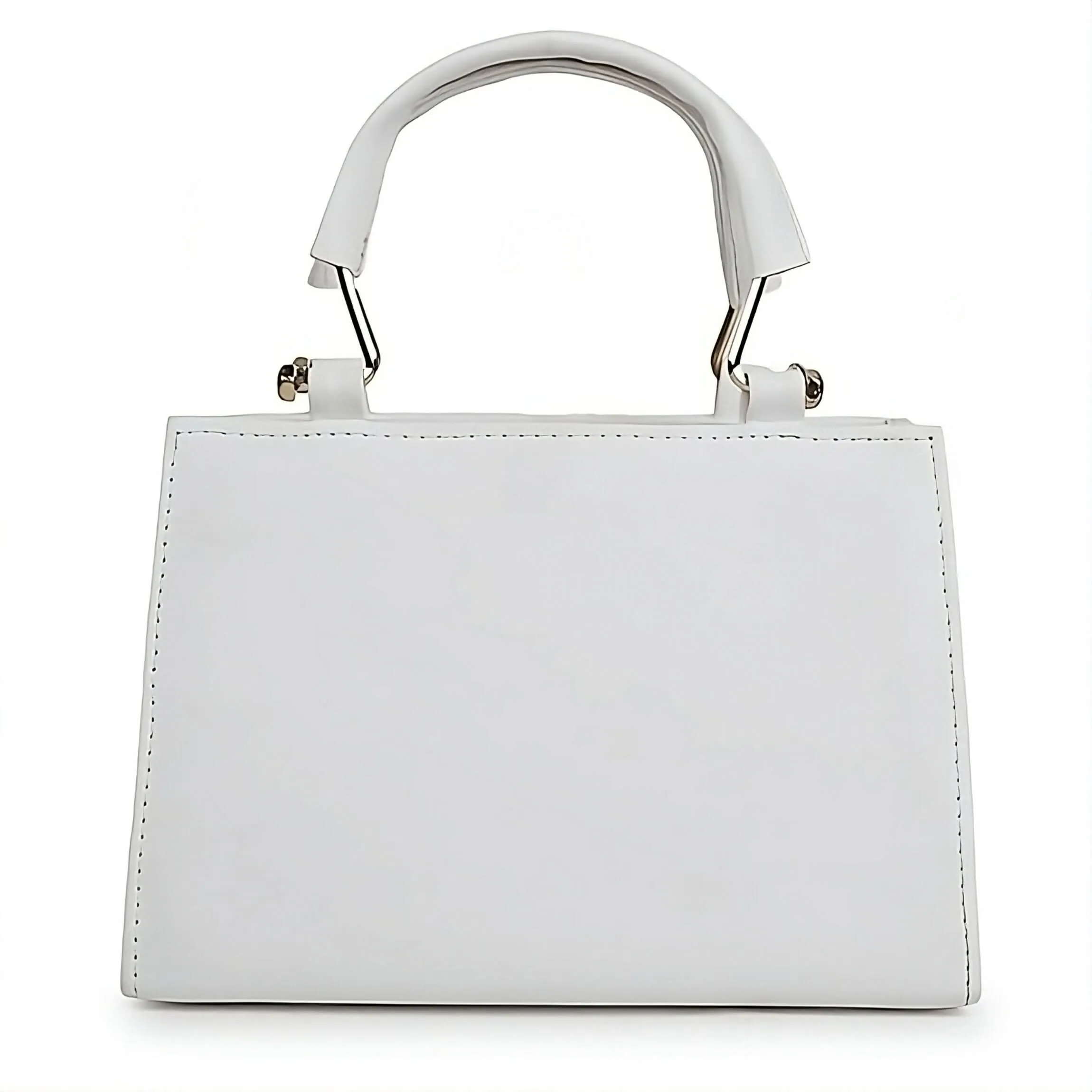 SAGIRON Women's White PU Leather Satchel – Stylish & Functional