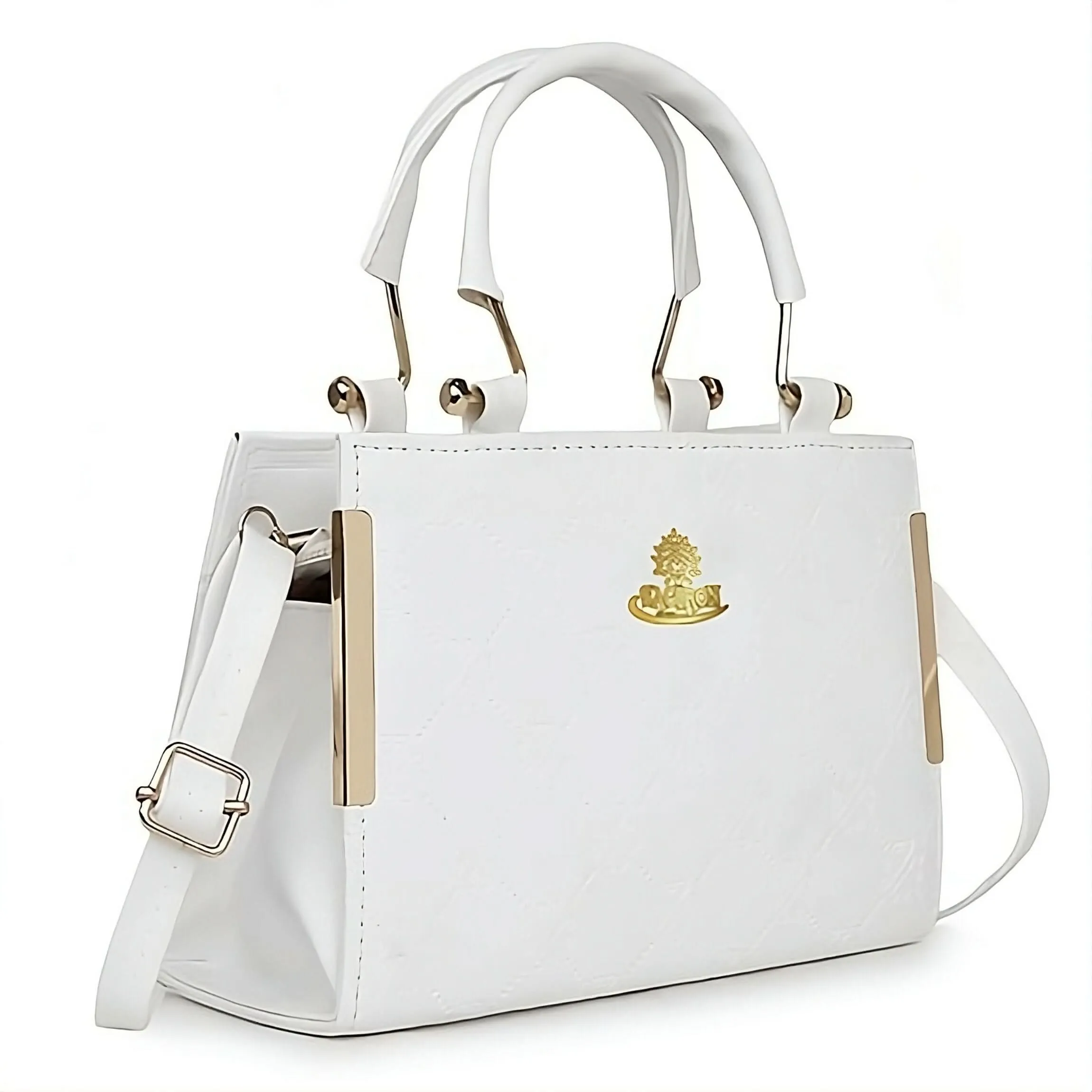 SAGIRON Women's White PU Leather Satchel – Stylish & Functional
