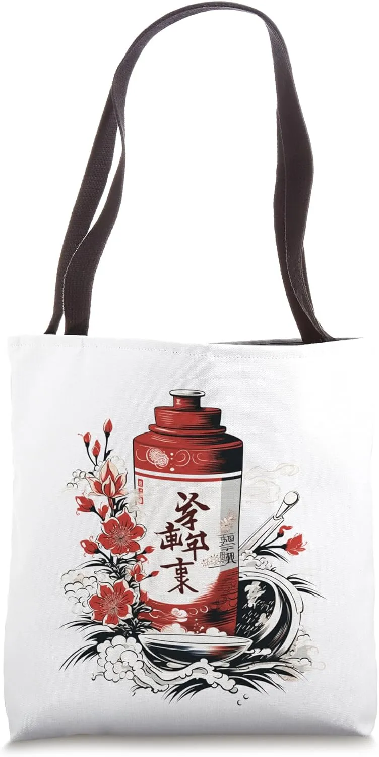 Sake Japanese Art Graphic Design Japan Tote Bag