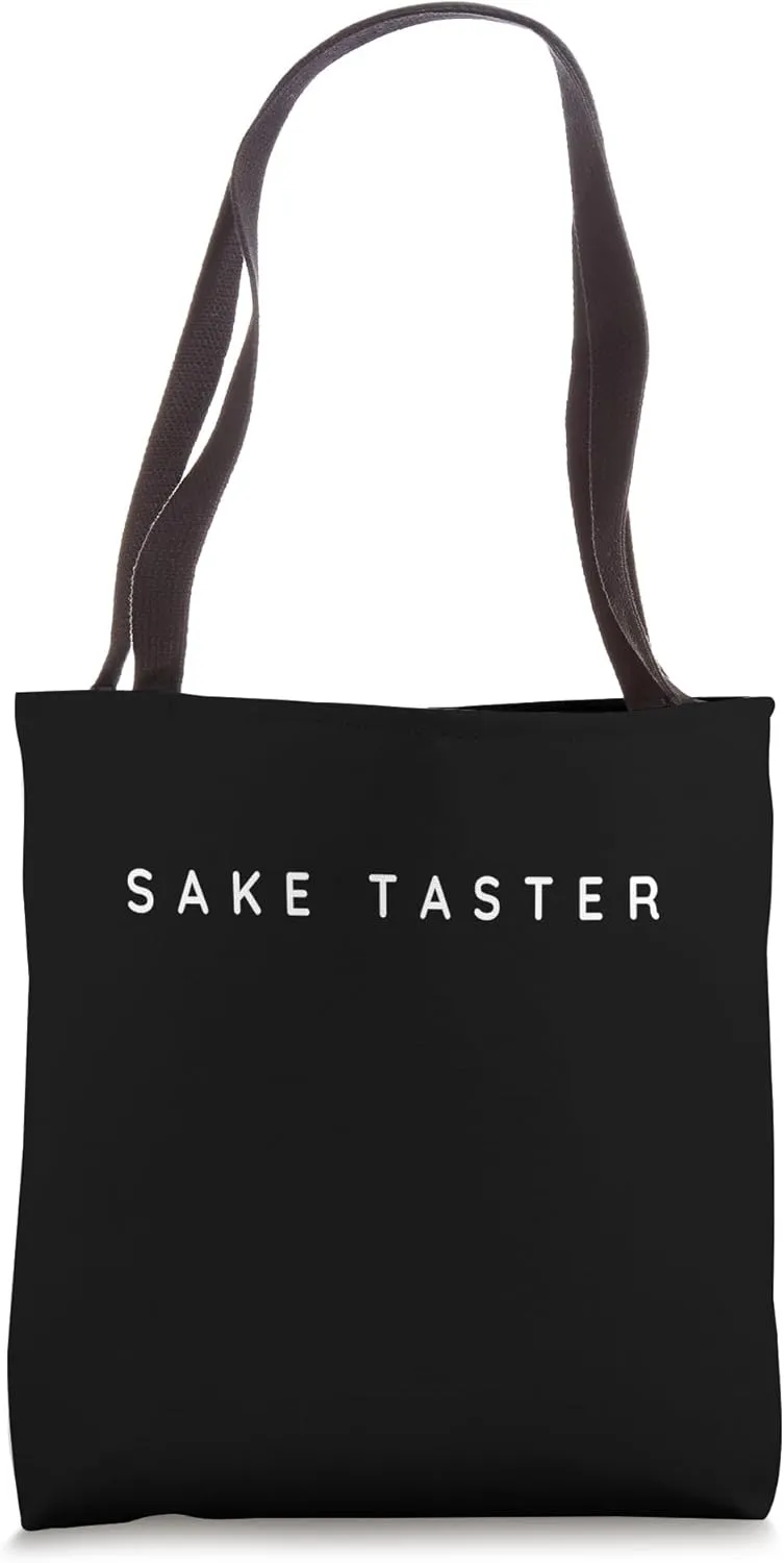 Sake Taster Design. Sake Tasting Modern Font Design Tote Bag