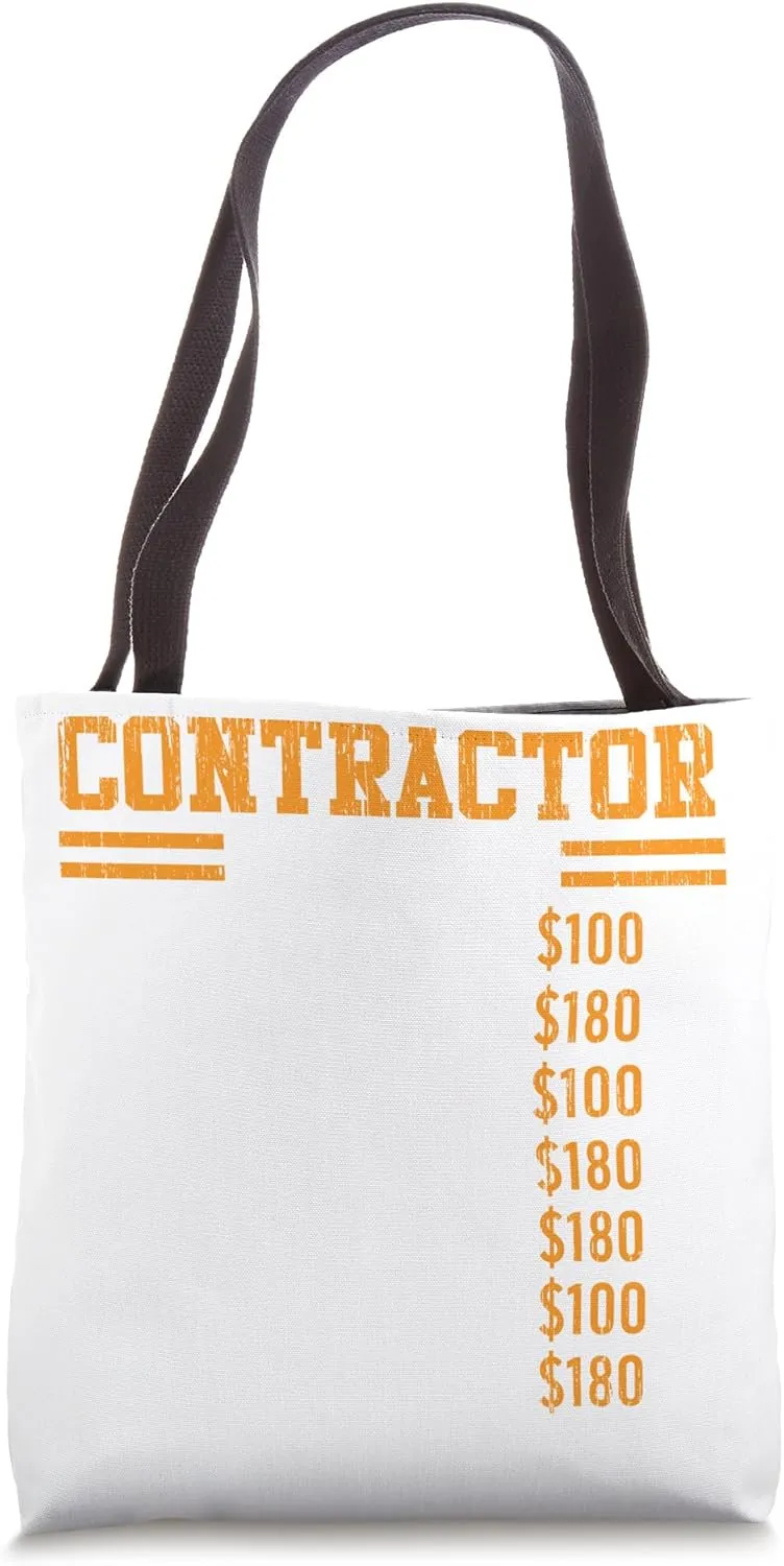 Salary Survey Funny Construction Worker Tote Bag