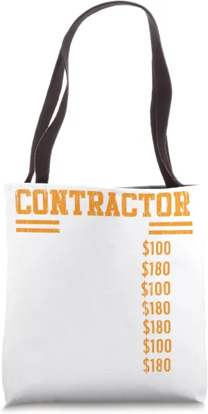 Salary Survey Funny Construction Worker Tote Bag