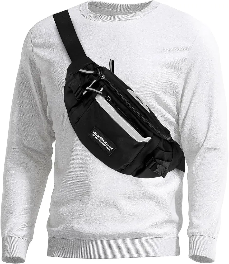 SAMAZON Waist Bag for Men & Women – Stylish Crossbody Sling Bag with Adjustable Strap, Multi-Pocket Design, Durable & Lightweight for Everyday Use, Travel, and Outdoors