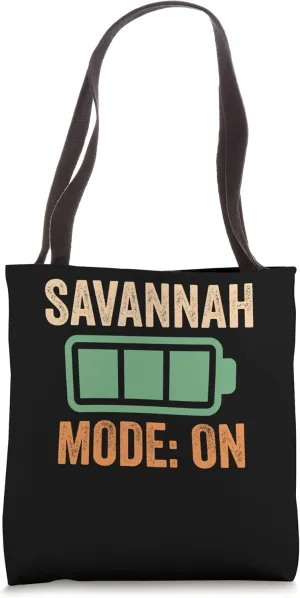 Savannah Mode On, Battery Design Tote Bag