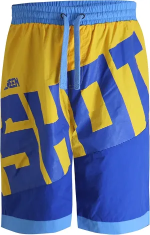 SCREENSHOT Men's Athletic Retro Throwback Basketball Gym Fitness Active Workout 12" Inseam Length Fashion Shorts