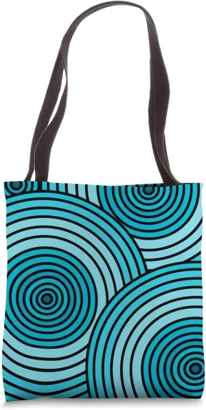 Sea Blue Circle Design Tote Bag