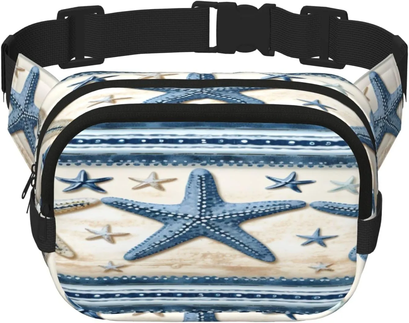 Sea Ocean Starfish Funny Pack Waist Pack for Women Men, Double Layer Pack for Workout Running Travelling