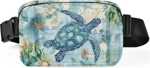 Sea Turtle Fanny Pack for Women Casual Belt Bag Waterproof Purse Lightweight Waist Bags with Adjustable Straps Wallet Travel Presents Workout