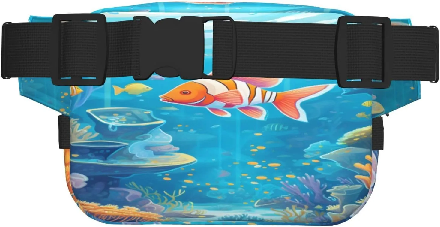 Sea World Carol Fish Funny Pack Waist Pack for Women Men, Double Layer Pack for Workout Running Travelling