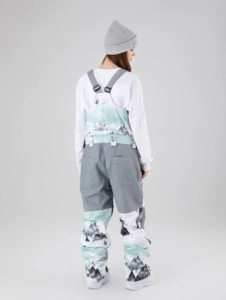 SEARIPE Women and Mens Snow Bibs Adjustable Overalls Pants Wear-resistant Bib Hiking Climbing Insulated Ski Pants