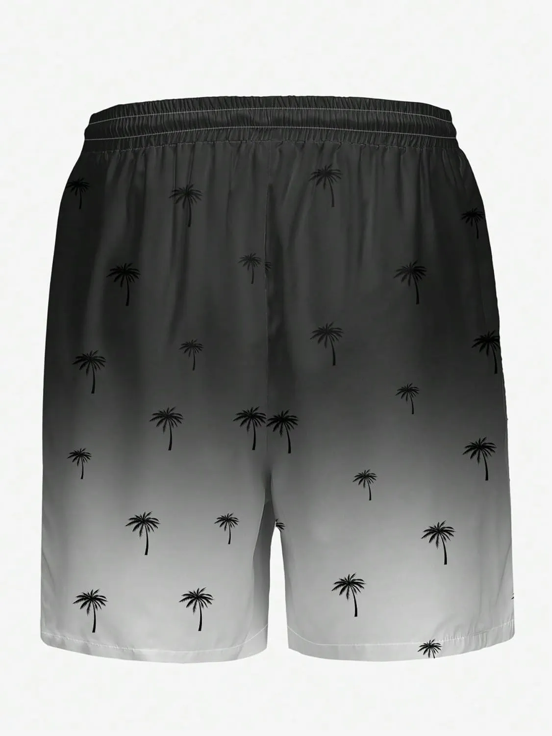 SEGT Men's Tropical Print Hawaiian Shorts Color Block Summer Beach Shorts with Pockets