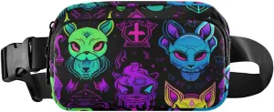 senya Gothic Skull Monster Head Fanny Pack Crossbody Bags for Women Belt Bag Running Waist Bag with Adjustable Strap