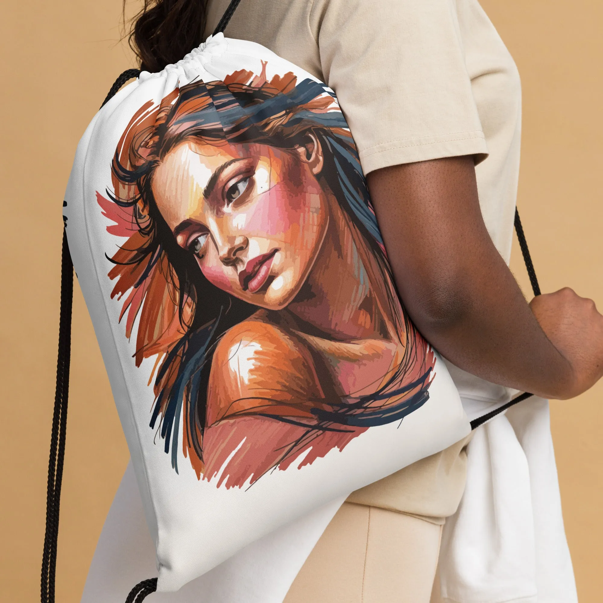 Serenity in Motion - Artistic Woman's Face Bag