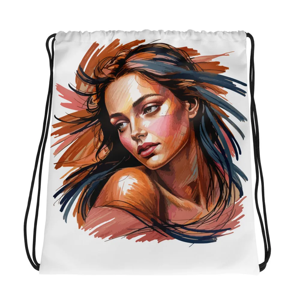 Serenity in Motion - Artistic Woman's Face Bag
