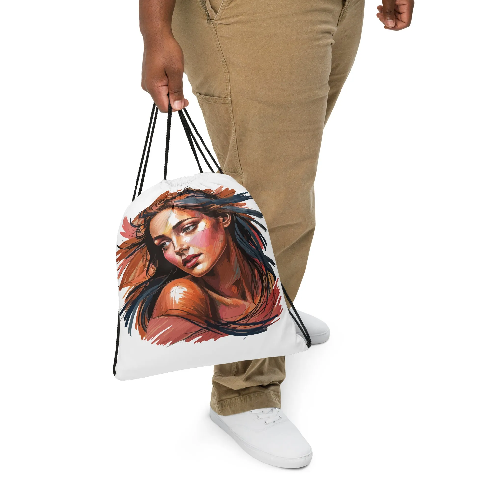Serenity in Motion - Artistic Woman's Face Bag