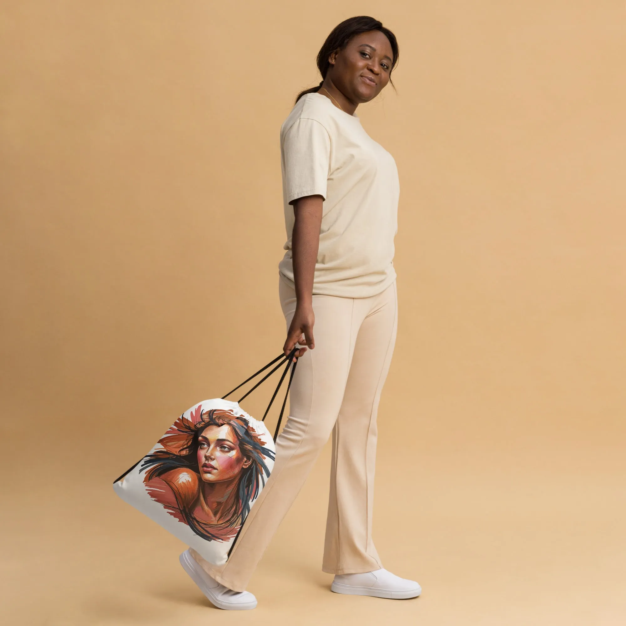 Serenity in Motion - Artistic Woman's Face Bag