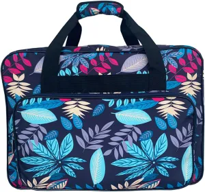 Sewing Machine Storage Bag - Large Capacity Craft Organizer Tote with Extra Pockets, Dark Blue Twin