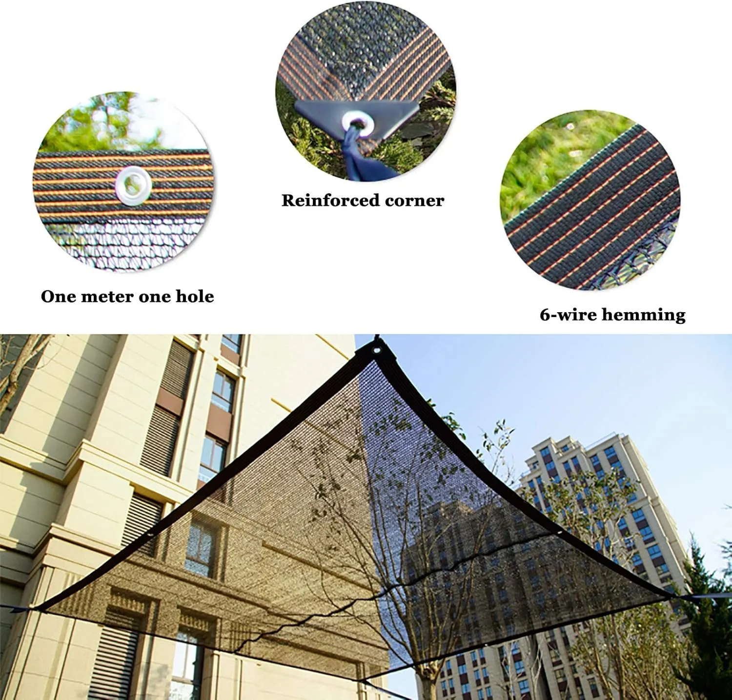 Shade Cloth,Sun Mesh Sunblock Shade Cloth,Shade Cloth for Plants,50-60 percent Shade Fabric,UV Block Mesh Shade Panel,for Plant Cover, Greenhouse, 2x2m