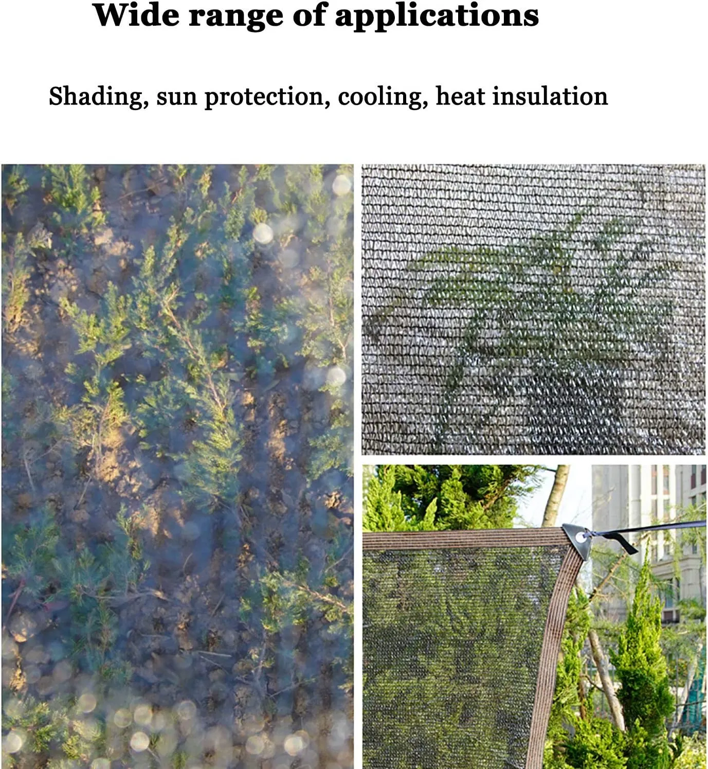 Shade Cloth,Sun Mesh Sunblock Shade Cloth,Shade Cloth for Plants,50-60 percent Shade Fabric,UV Block Mesh Shade Panel,for Plant Cover, Greenhouse, 2x2m
