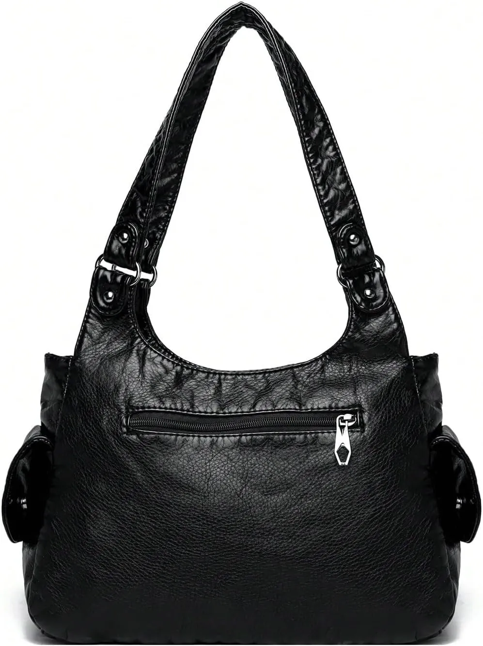 SHENHE Women's Punk Rivet Studded Purse PU Leather Funky Satchel Shoulder Handbag with Multi Pockets