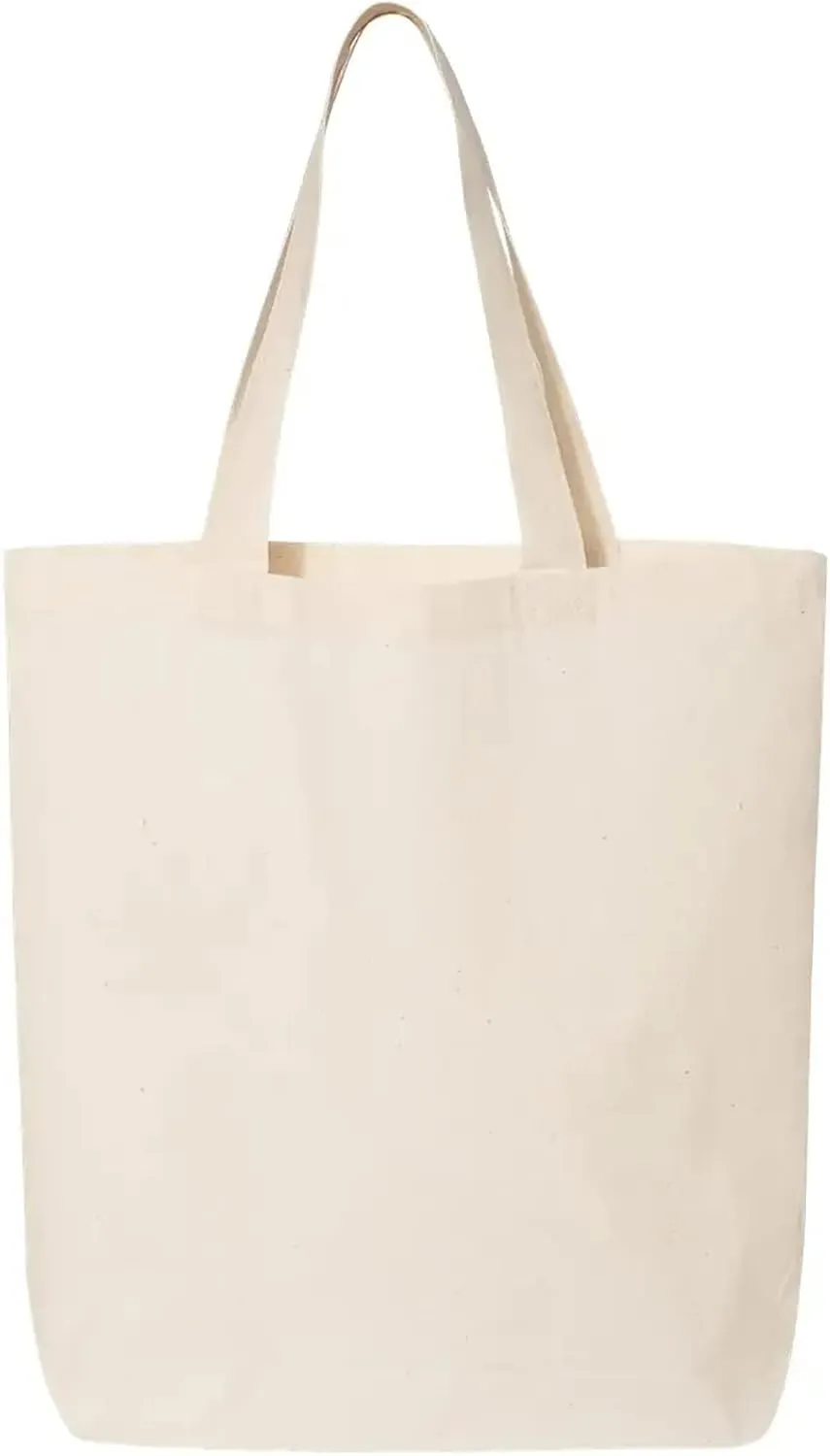 shop4ever Personalized Custom Design Your Own Eco Cotton Tote Reusable Shopping Bag Customizable Gift