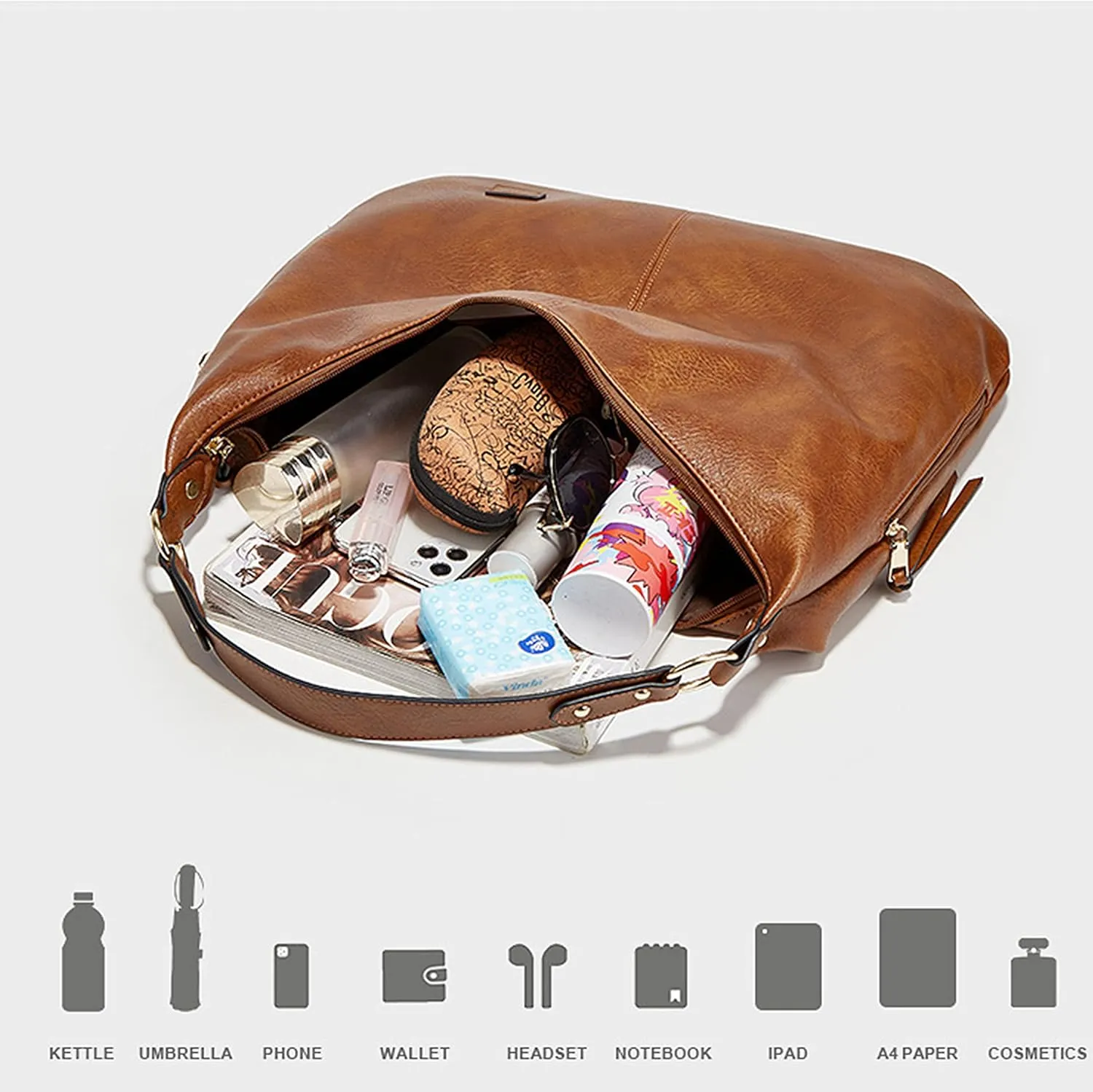Shoulder Hobo Bags for Women Ladies Shopper Purses Bags Large Capacity Handbags