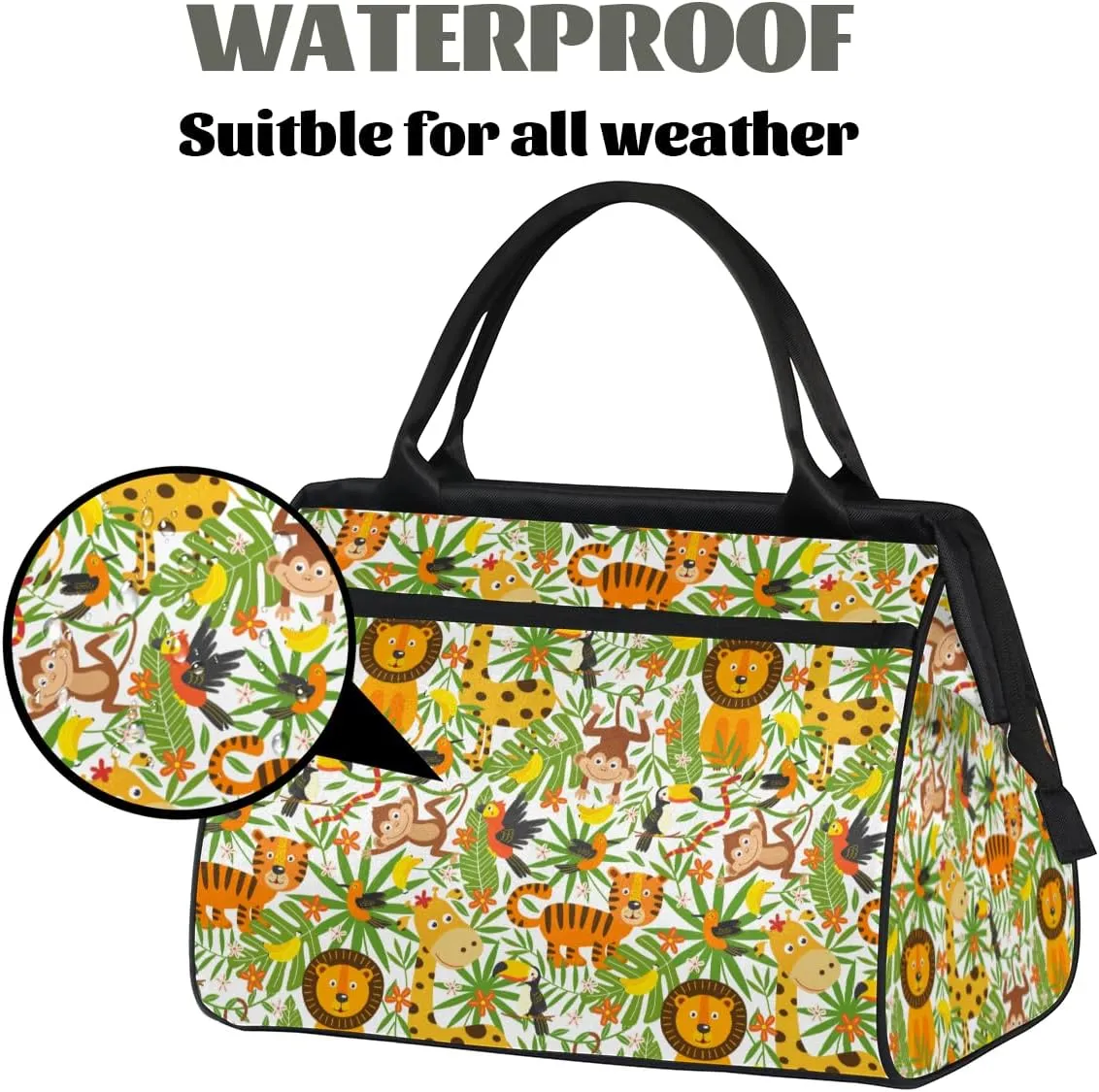 Shoulder Tote Bag for Women, Tote Purse with Zipper Large Handbag for Travel Work Gym