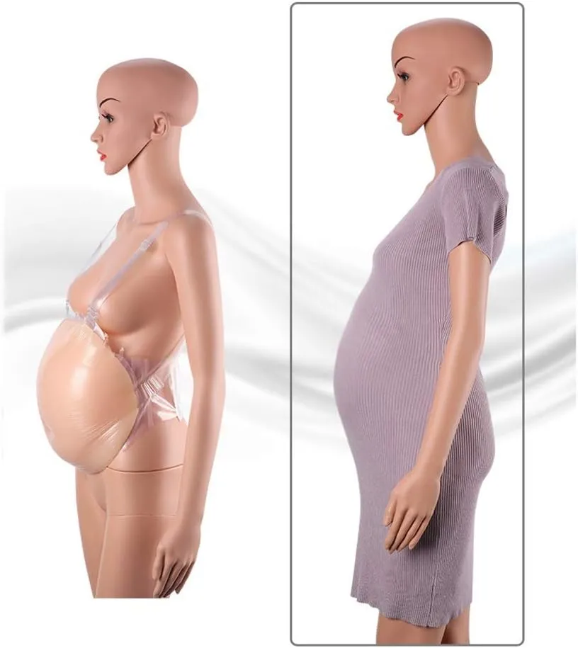 Silicone breast pad, Fake belly pregnancy fake belly for pregnant women, silicone belly inflator adult fake belly pregnant woman fake belly baby for film accessories TV series accessories cos ( (2)