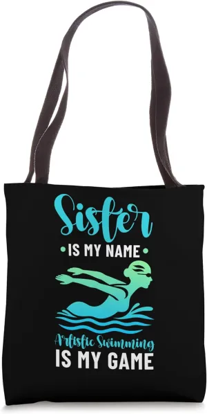 Sister Artistic Swimming Design Tote Bag