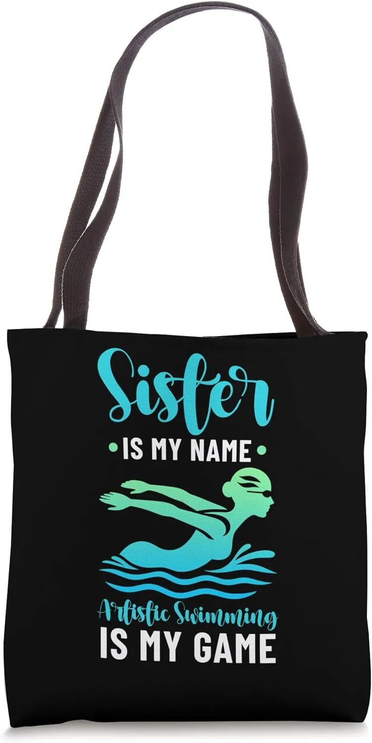 Sister Artistic Swimming Design Tote Bag